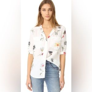 Equipment Signature Silk Floral Blouse. Size xp/s